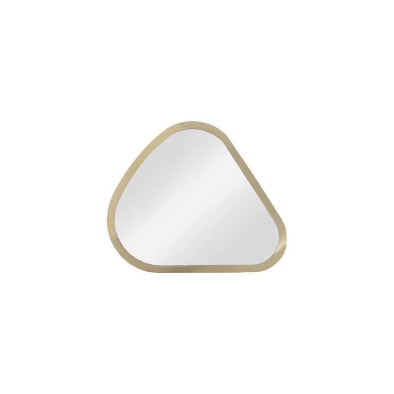 Brushed Brass Organic Pebble Mirrors Set of 4