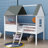 Emera Low Loft House Bed With Guardrails-1659283528