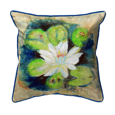 Water Lily Outdoor Square Pillow Cover & Insert
