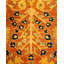 Tapis unique en laine noué à la main de style années 1990 de 9 pi 2 po x 11 pi 10 po Watlington - orange / noir / beige Watlington