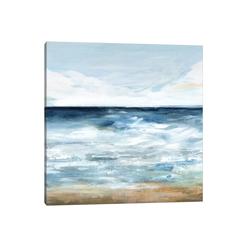 Blue Ocean I by Isabelle Z - Print on Canvas, 45.72 cm H x 45.72 cm W x 1.91 cm D, Wrapped Canvas