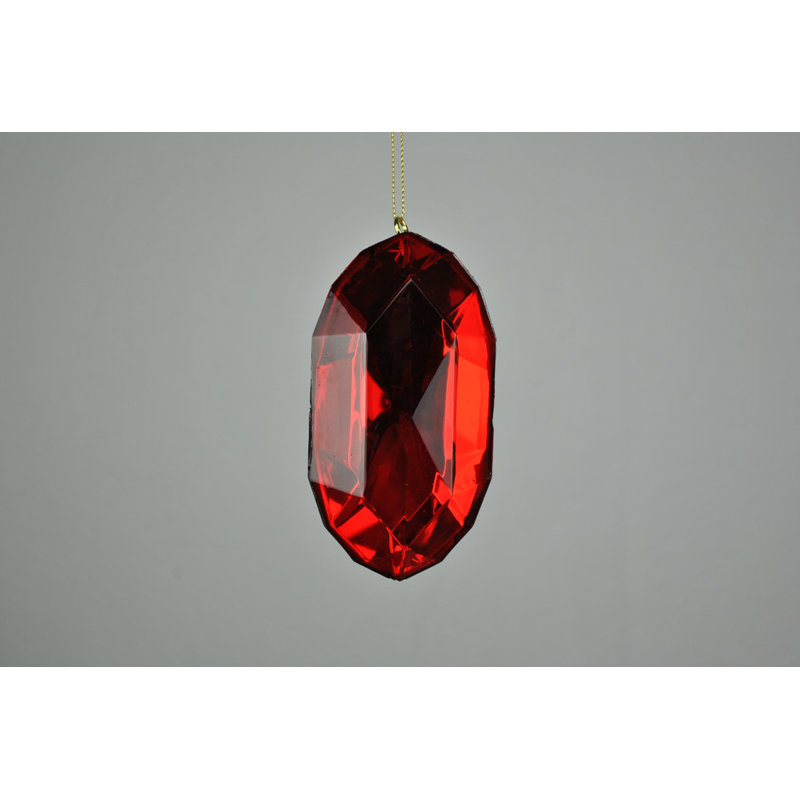 4 Piece Jewel Ornament Set, Rouge