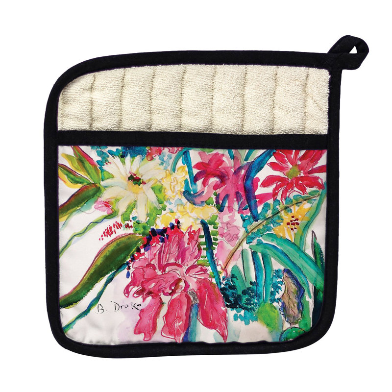 Cuisinier poignée à fleurs intérieure multicolores betsy drake