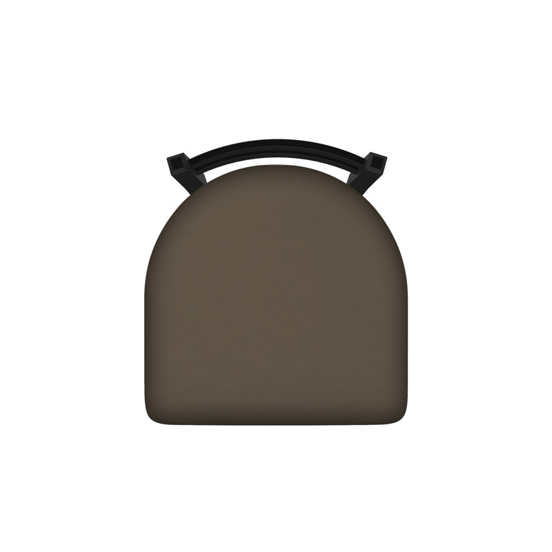 Tabouret de coiffeuse en métal Jackie, Vinyle - Terre Canter, Noir froissé