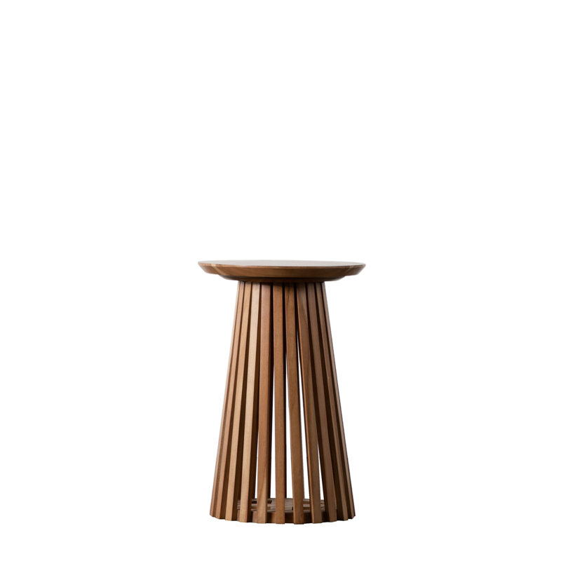 Solid Wood Abstract End Table