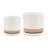 Balmer Ceramic Saucer Planter with Ribbed Texture-2120804519-2120804513