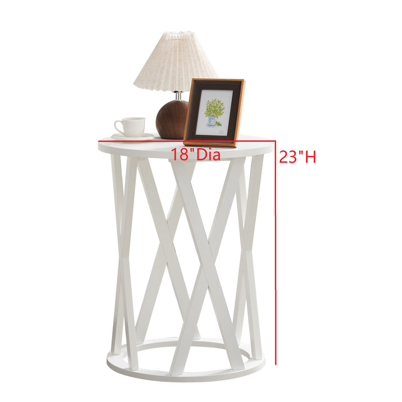  Table d'appoint Emma, Blanc