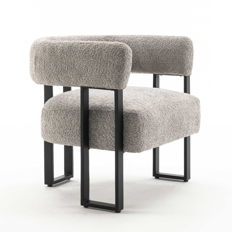 Afrahim 17.7'' H Upholstered Side Chair, Gray