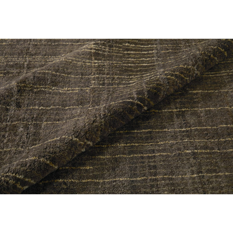 New Textures Collection Handmade Wool Area Rug, Rectangle 9' x 12'
