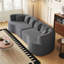 Canapé modulaire incurvé surdimensionné, 106,3 pouces, très grand canapé moderne sans os avec 6 coussins en chenille et mousse à mémoire de forme à assise profonde-743937664
