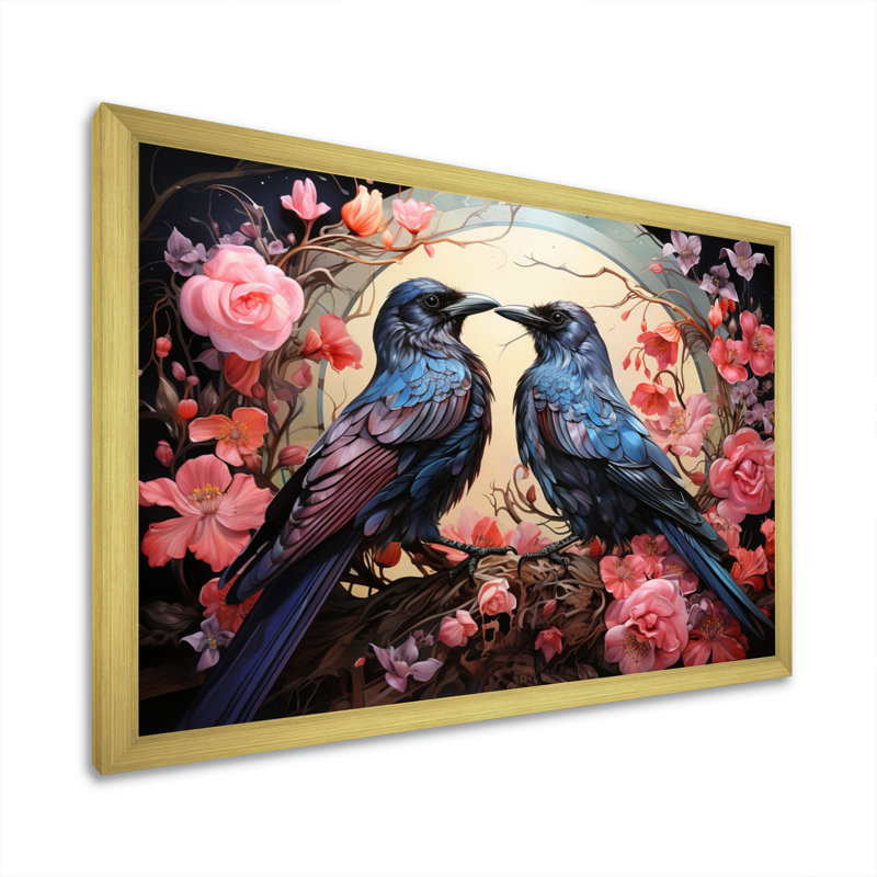 Crow Fantasy Royals I - Animals Wall Art Prints, H 30 po x l 40 po x P 1,5 po, Cadre doré à une seule photo