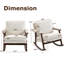 Chaise d'appoint Mid-Century moderne, chaise berçante avec structure en bois, chaises de salon rembourrées