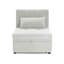 Canapé-lit convertible en sherpa blanc