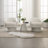360-Degree Swivel Upholstered Barrel Chair with Removable Cushion-370074759