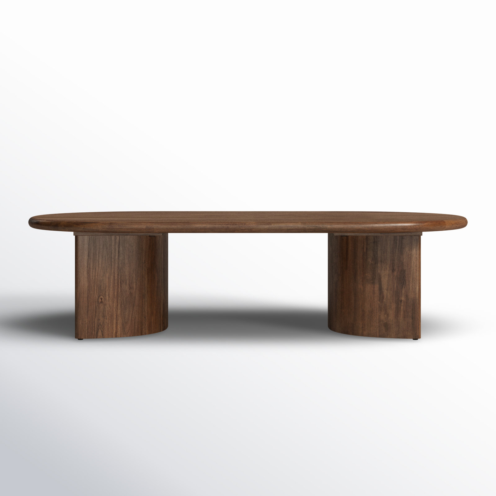 Haiden Single Coffee Table, Seasoned Brown Acacia, 17" H x 27" L x 51" W