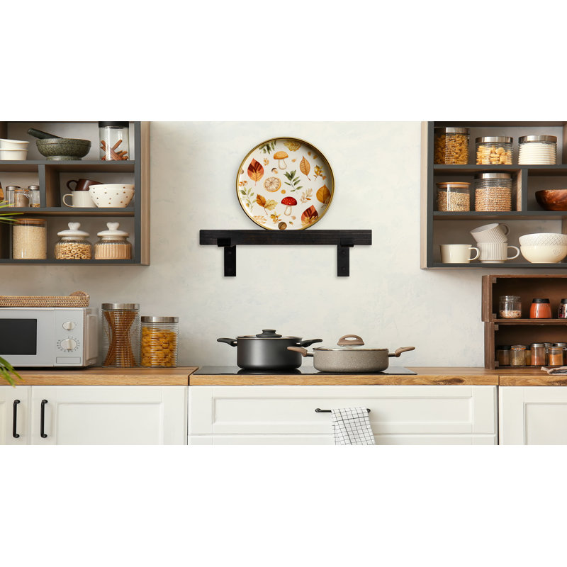 Rayne Plate Display Shelves, Ebony, 16 x 3 x 2