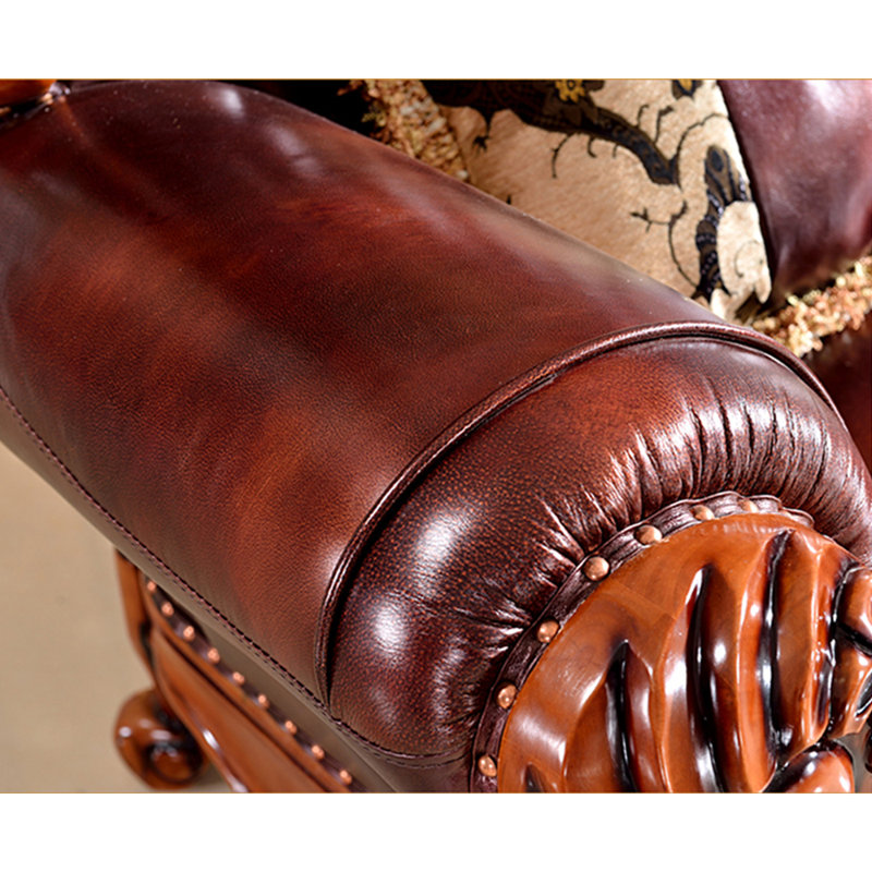 Fauteuil en cuir véritable de vache American