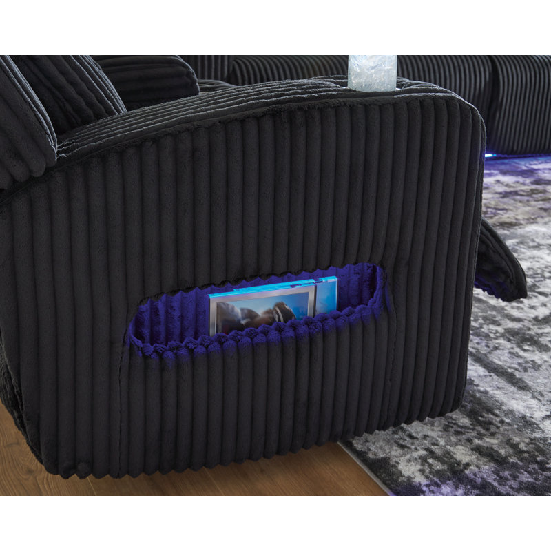 Canapé inclinable Forest Lake, Polyester noir