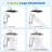 cUPC Certififed High Pressure Dual Shower Head with 13-inch Rain Shower Head, 10-setting Handheld Shower, Easy Reach 4-way diverter valve with 12-inch Curved adjustable curved extension arm, 71-inch Stainless Steel Shower Hose-114727716