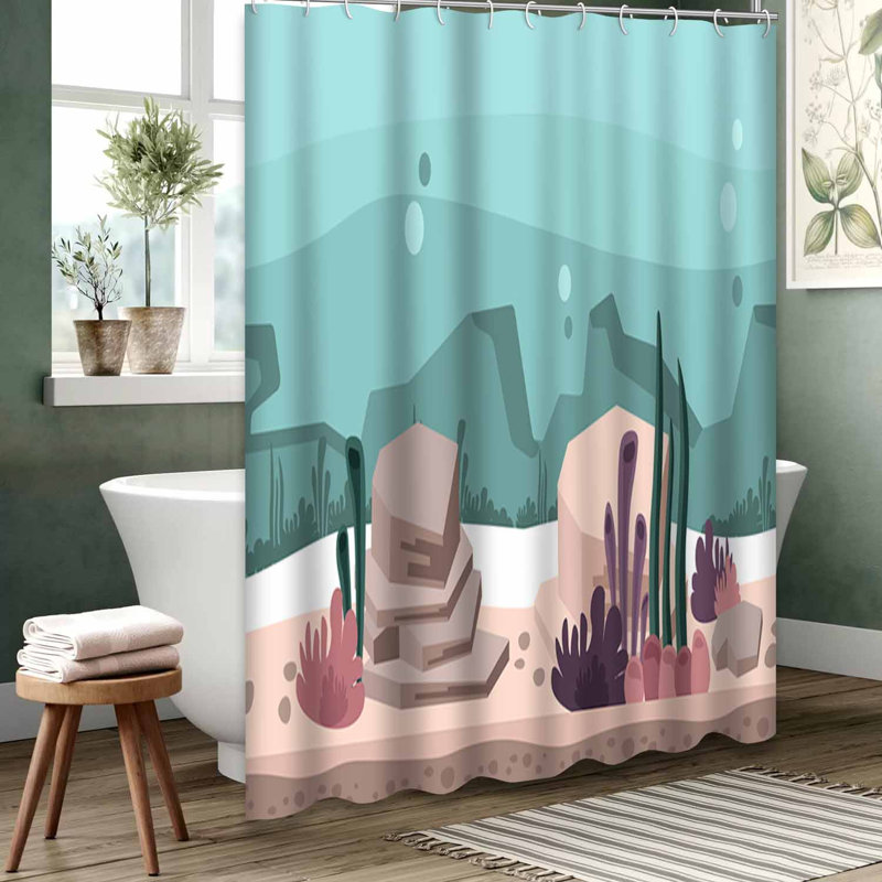 Rideau de douche transparent transparent, rideaux de douche pour la salle de bain avec 12 crochets, 72" L x 72" W