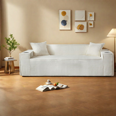 Compression Sofas With Storage, 80.7 Inch Foam Spring Modern Home Couch