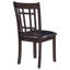Espresso et chaises latérales noires à dossier en treillis (ensemble de 2)-1121482338