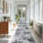 Washable Abstract Area Rug - Large Living Room Area Rugs Modern Stain Resistant Indoor mat for Bedroom Dining Room Non Slip Rubber Backing Thin Super Soft Room Decor Floor Carpet Black A-1759094600