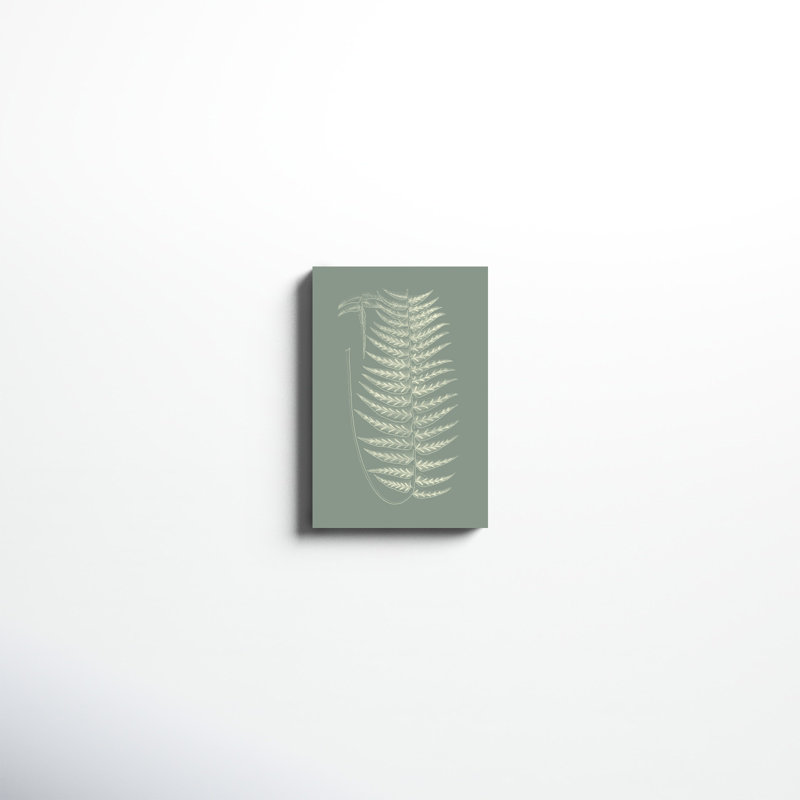 «Ferns on Sage VIII», peinture sur toile, H 18 po x l 12 po
