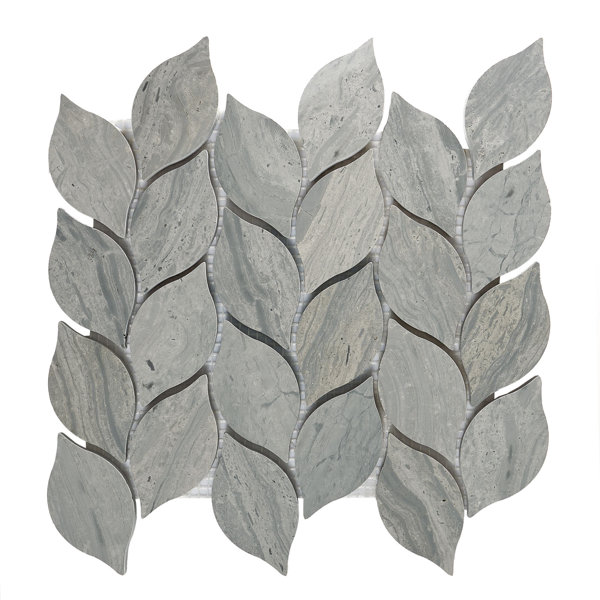 Driftwood Blue Leaf Mosaic – Honed