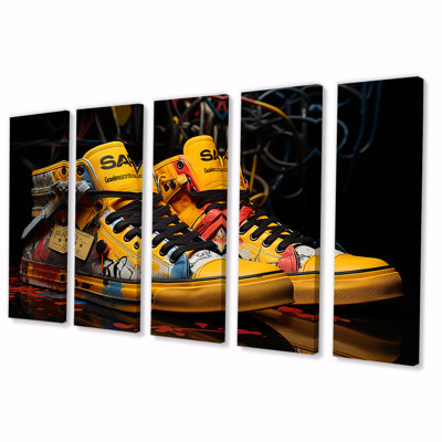 Urban Edge Yellow Sneakers - Balenciaga 5 Piece Wall Art Set