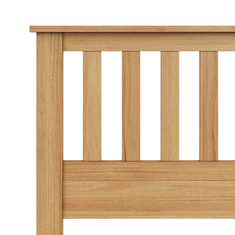 Tête de lit grand style Mission pour panneau, lattes verticales ouvertes, bois massif et bois d'ingénierie, séché au four pour éviter le gauchissement, s'adapte à la plupart des cadres de lit en métal, ton brun, conception décontractée, assemblage avec quincaillerie