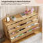 Commode de rangement cannelée moderne à 8 tiroirs avec rangement de 55 po pour le couloir de la chambre à coucher