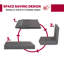 9 po Base de lit pliable en métal, sommier à sommier grand lit, gris-255433536