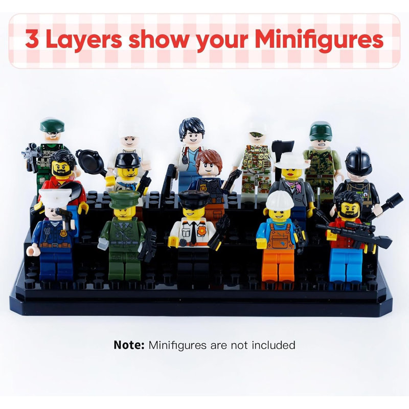 Sized Miniature Display Case For Figures, 2 Pack Building Block Display Cases For Collectibles, Acrylic Display Storage Box, Gift For Action Figure & Miniatures Toys Lovers