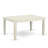 5 Piece Dining Room Table Set Includes a Rectangle Wooden Table with Butterfly Leaf and 4 Baby Blue Linen Fabric Upholstered Chairs, Linen White-676811747