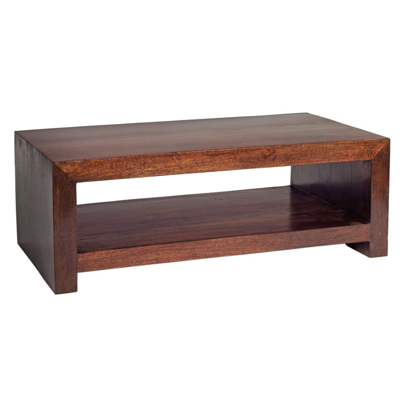 Hayden Solid Wood Four Leg Coffee Table with Storage