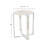 Marble Side End Accent Table with Silver Metal Legs