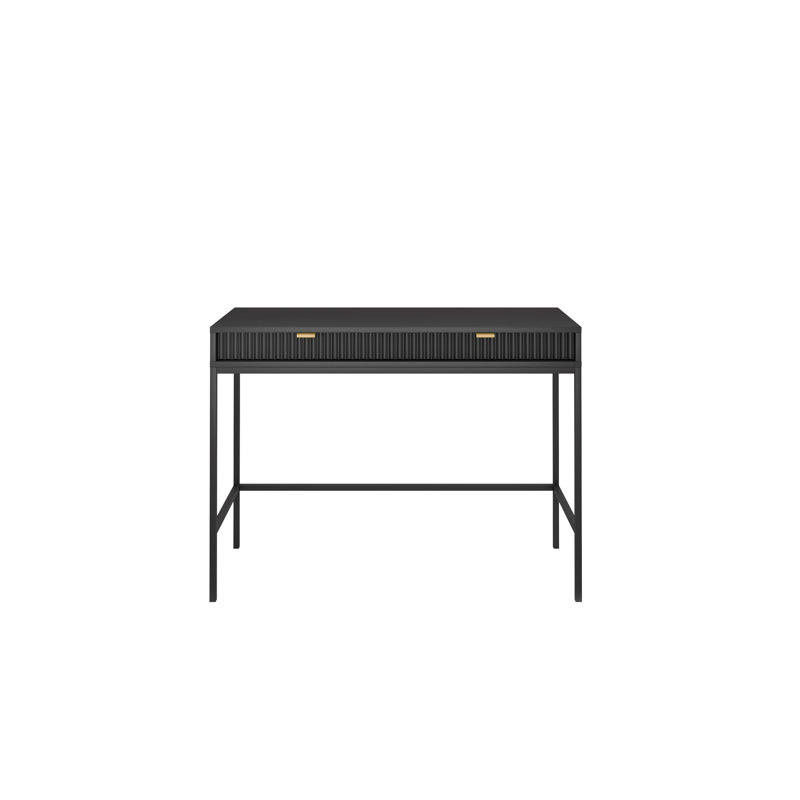 Heyke Iron Writing Desk, Black Matt