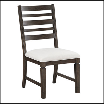 Classic Style Dark Espresso Finish Side Chairs Set of 2, Upholstered Seats for Comfort and Elegance in Dining Rooms