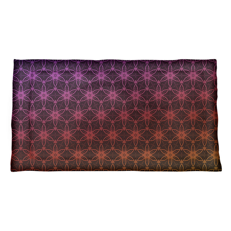 Taie décorative Katelyn Elizabeth, Microfibre, Très grand, Mauve / Jaune
