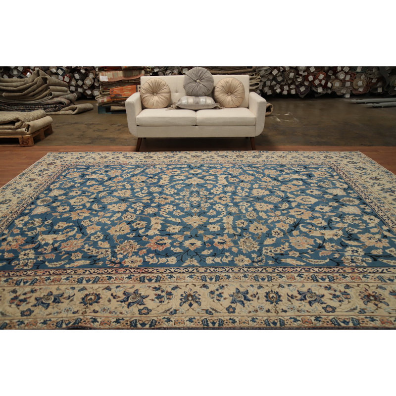 Tapis bleu 9 x 13