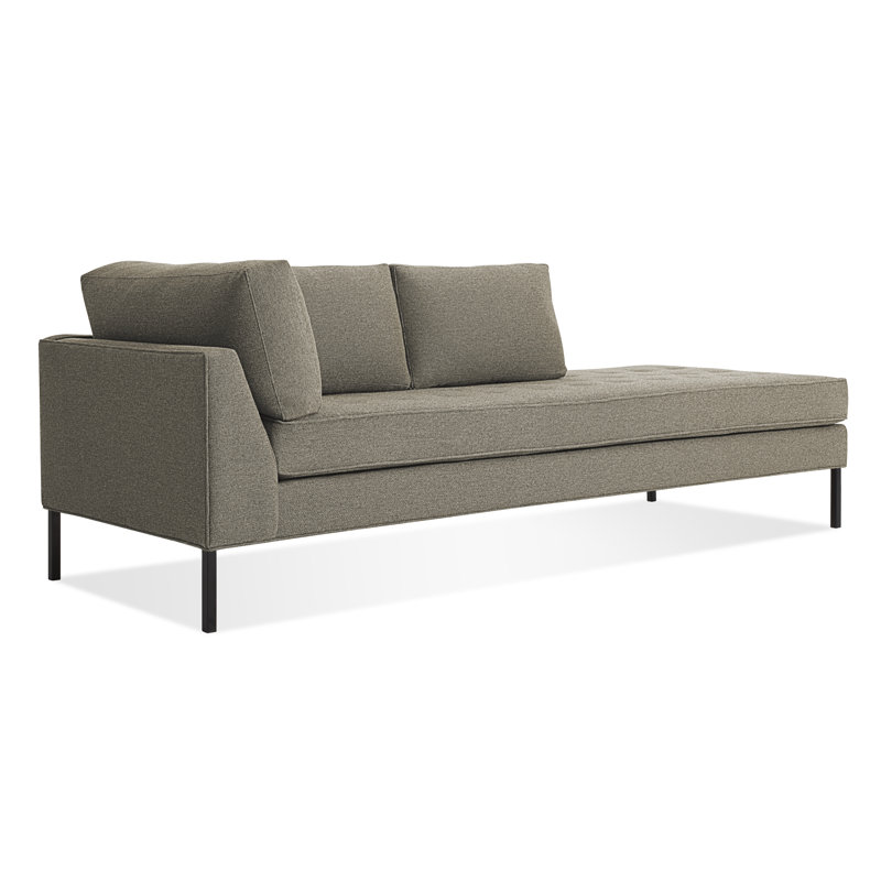 Paramount Chaise Lounge, Sanford Ceramic Crossweave, Metal, Left Hand Facing