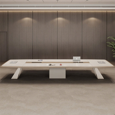 Table de conférence de luxe en bois laqué