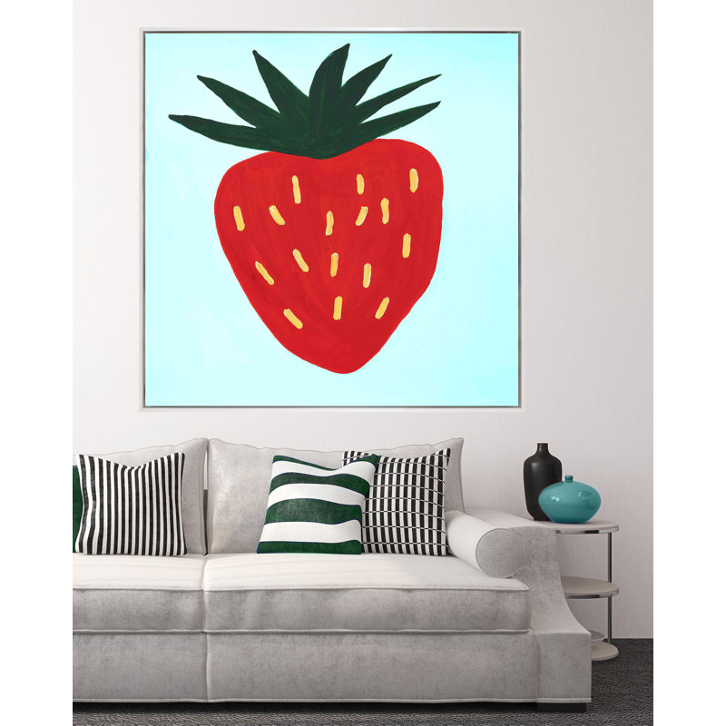 Fruit Salad by Yaffa G - Print on Canvas, 41" H x 41" W, Gray Framed