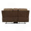 Ensemble de canapé moelleux et moelleux 2 pièces en microfibre brun rembourré et capitonné