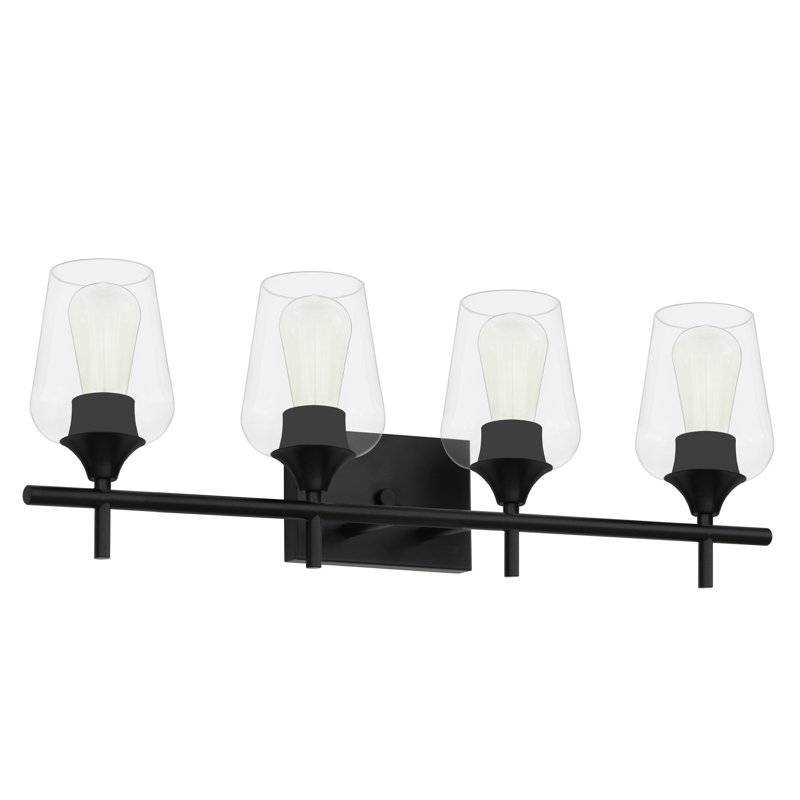 4 - Light Dimmable Vanity Light, Black