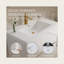 Meuble-lavabo flottant pré-assemblé blanc brillant, meuble-lavabo flottant avec tiroirs à fermeture en douceur et comptoir en résine de pierre durable-680881158