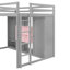 Lit mezzanine en bois pleine grandeur avec garde-robe, tablettes et armoire, gris et rose-1037404642-1037404644