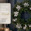 Décorations de Noël en forme de poinsettia à paillettes argentées (lot de 12)-1378657540