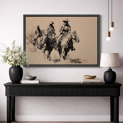 Western Cowboy, dessin de cavaliers